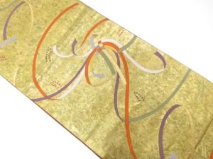 引箔 束ね熨斗模様織り出し 袋帯